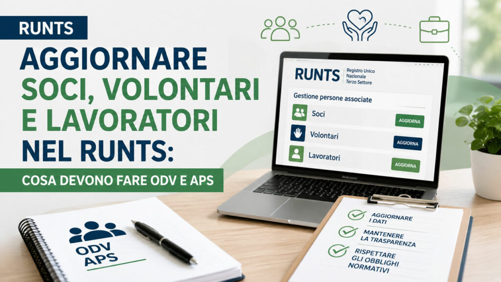 Aggiornare soci, volontari e lavoratori nel RUNTS